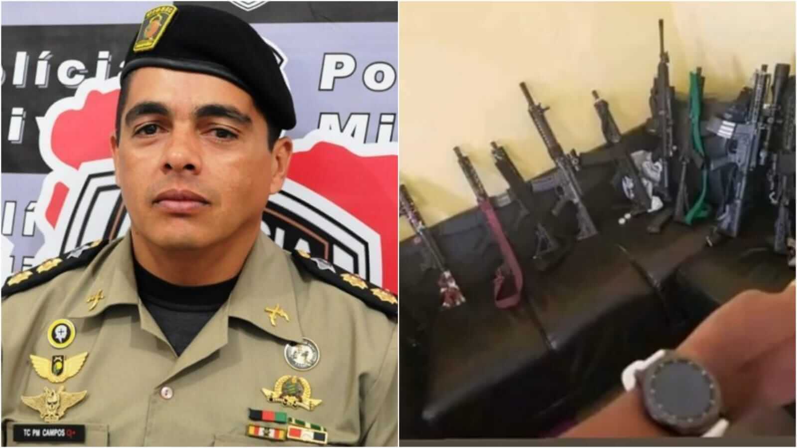 Comandante Coronel Campos diz que foto de suposto arsenal de armas divulgada por facção criminosa, não é na cidade de Patos