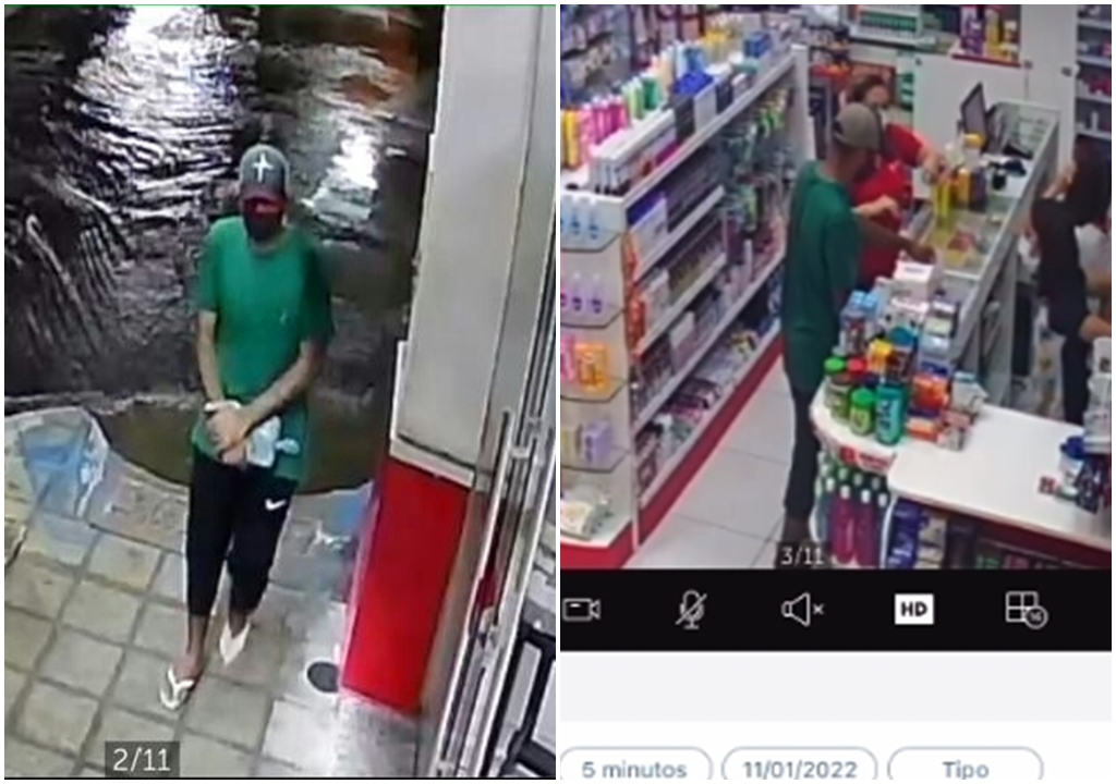 Farmácia é assaltada na noite desta terça-feira (11) em Patos. Câmeras registram a ação. Veja o vídeo