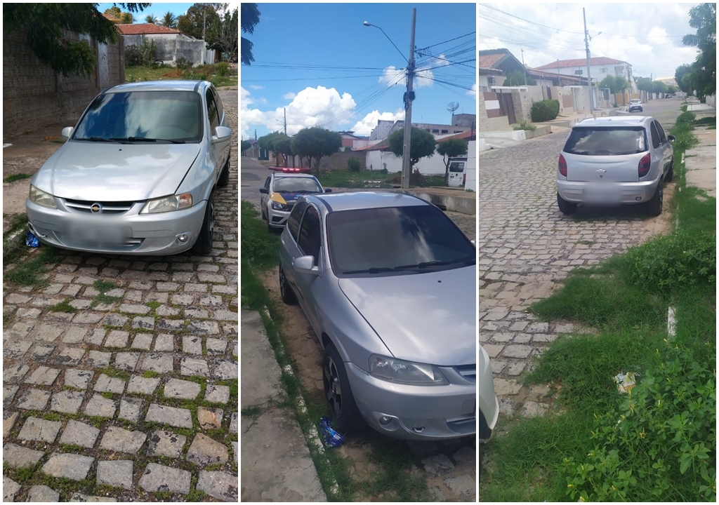 Carro com restrições está estacionado há oito dias no bairro Santo Antônio em Patos e preocupa moradores