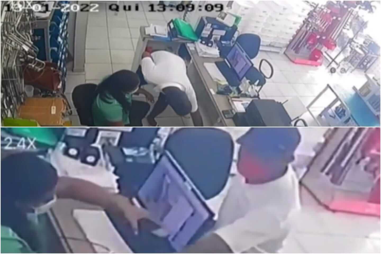 Divulgadas imagens de assalto a loja na última quinta-feira (13), no Centro de Patos. Veja o vídeo