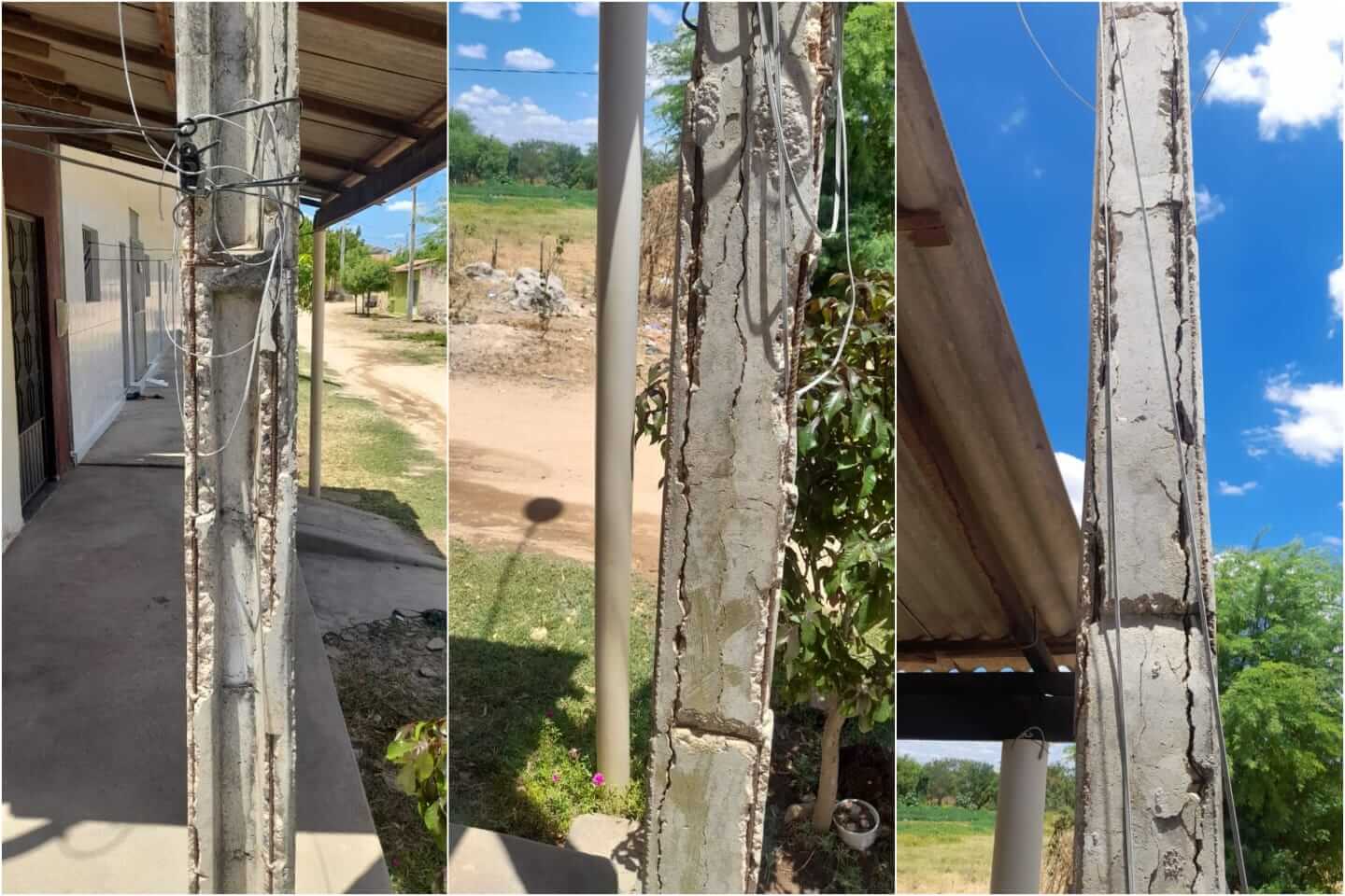 Internauta procura Patosonline e denuncia descaso da Energisa em relação a poste deteriorado que precisa ser trocado no bairro do Jatobá