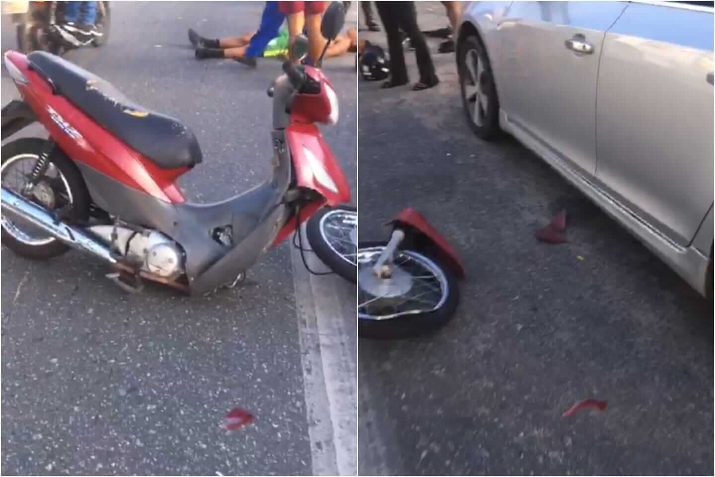 Acidente é registrado na tarde deste domingo (23) nas proximidades do Patos Shopping