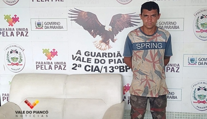 Suspeito de realizar vários furtos é preso pela polícia no Vale do Piancó