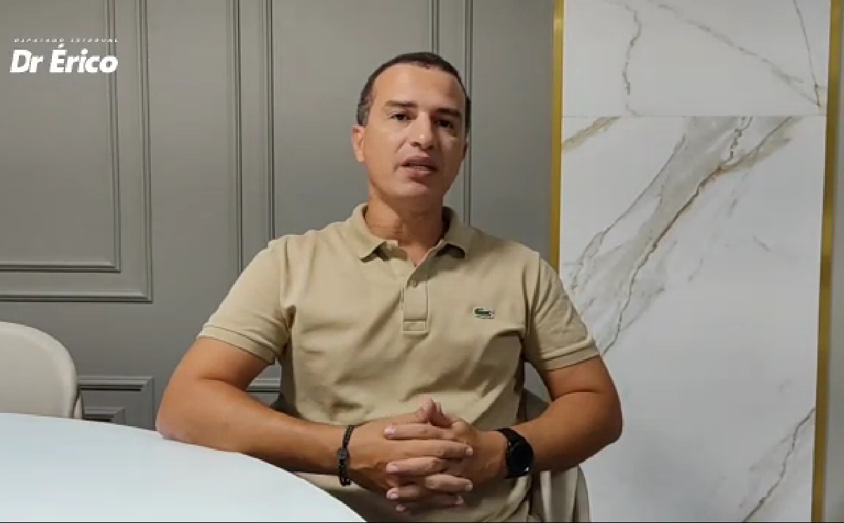 Deputado Dr. Érico diz em vídeo que buscará junto às forças de segurança do estado solução para a violência em Patos. Veja