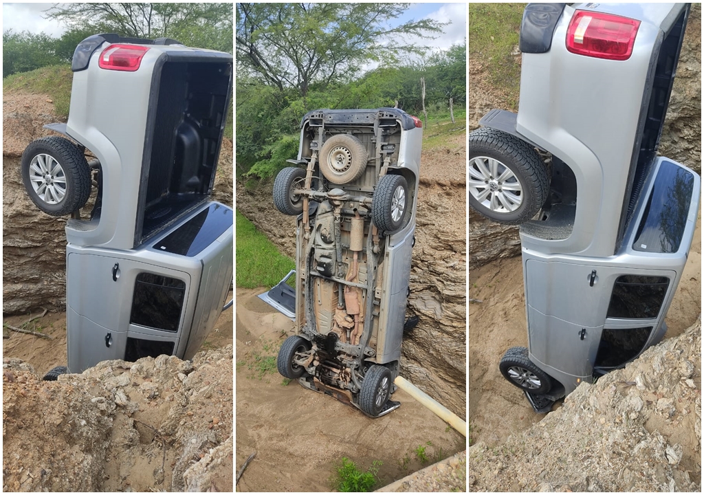 Mais um veículo cai no Canal da Barragem da Farinha em Patos. Veja o vídeo 