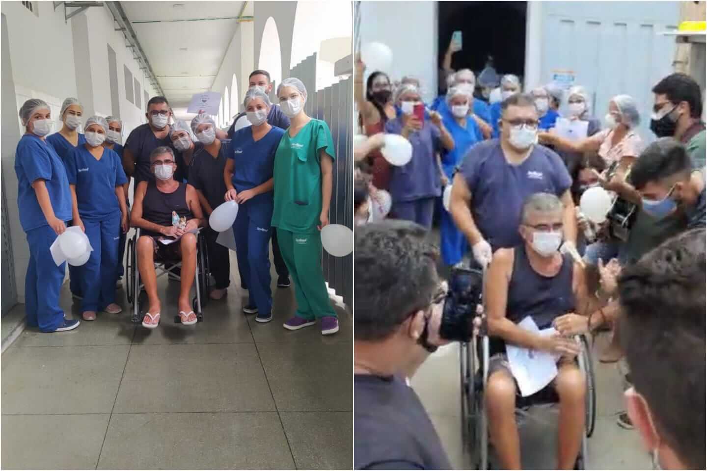 Paciente com comorbidades e com 90% de comprometimento pulmonar se recupera da Covid-19 e tem alta do Hospital de Patos