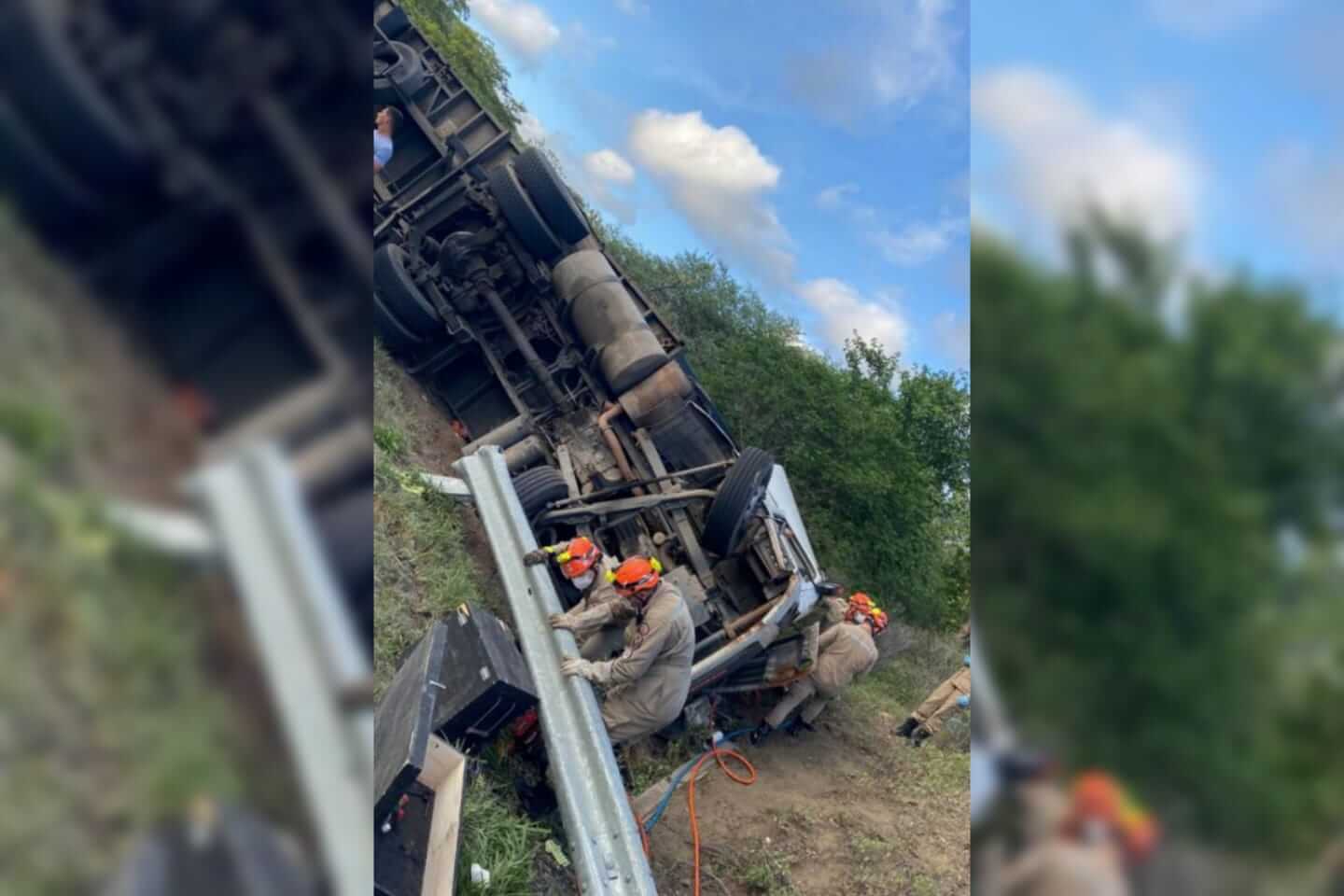 Mais um acidente é registrado na Serra de Santa Luzia; motorista ficou preso às ferragens