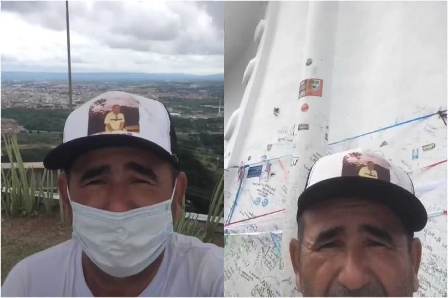 Após mais de 20 dias percorrendo 600km a pé, devoto de Pe. Cícero chega ao Juazeiro do Norte-CE nesta segunda (28) e revela motivo da caminhada