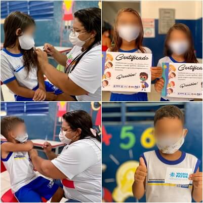 Vacinação contra a covid-19 chega às escolas da Rede Municipal de Ensino de Patos