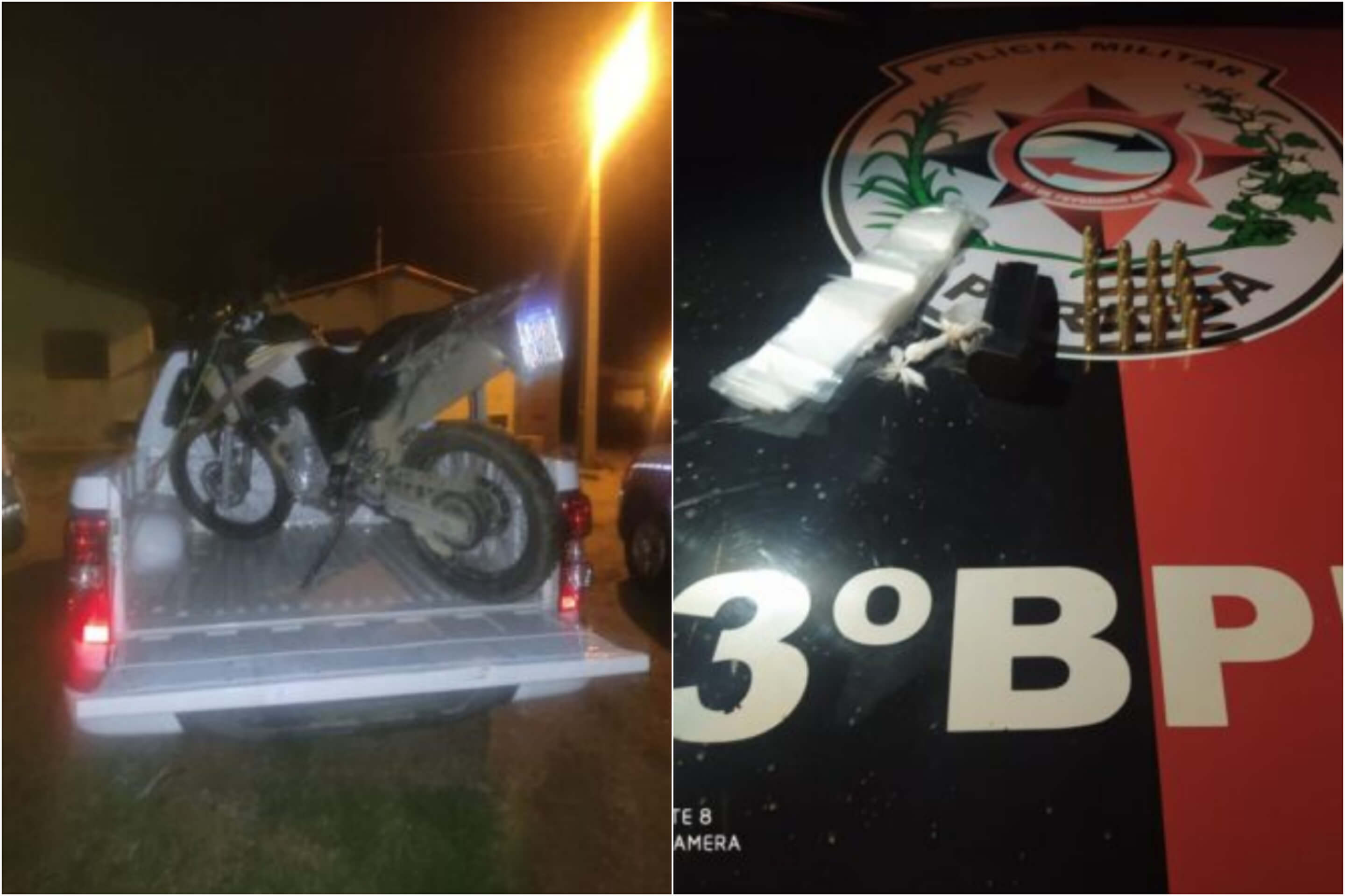 PM apreende veículos, drogas e munições em cidade no Vale do Piancó