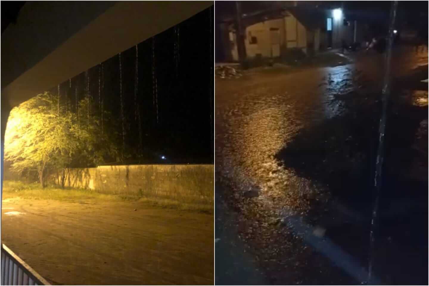 Volta a chover na noite deste sábado (12) em Patos e região. Vídeo