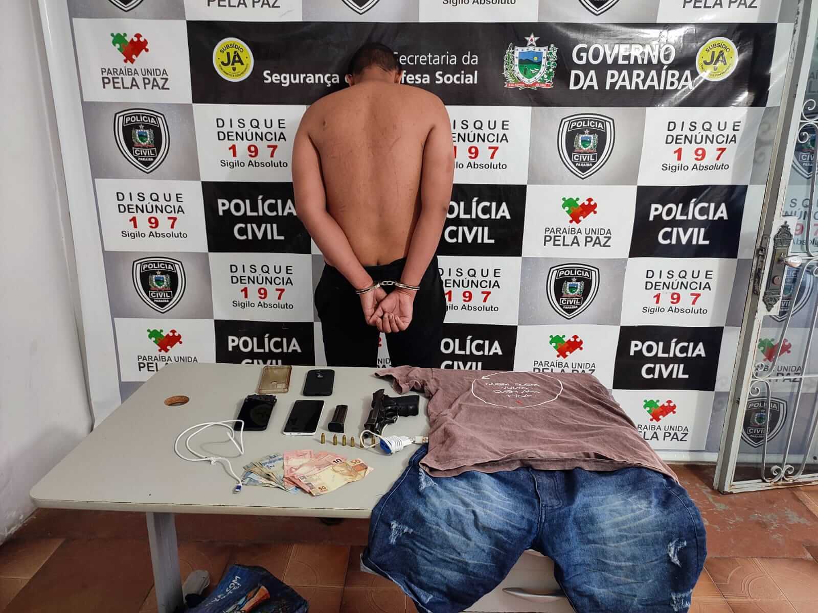 Em menos de 24h, Polícia Civil prende autor de vários roubos na cidade de Patos