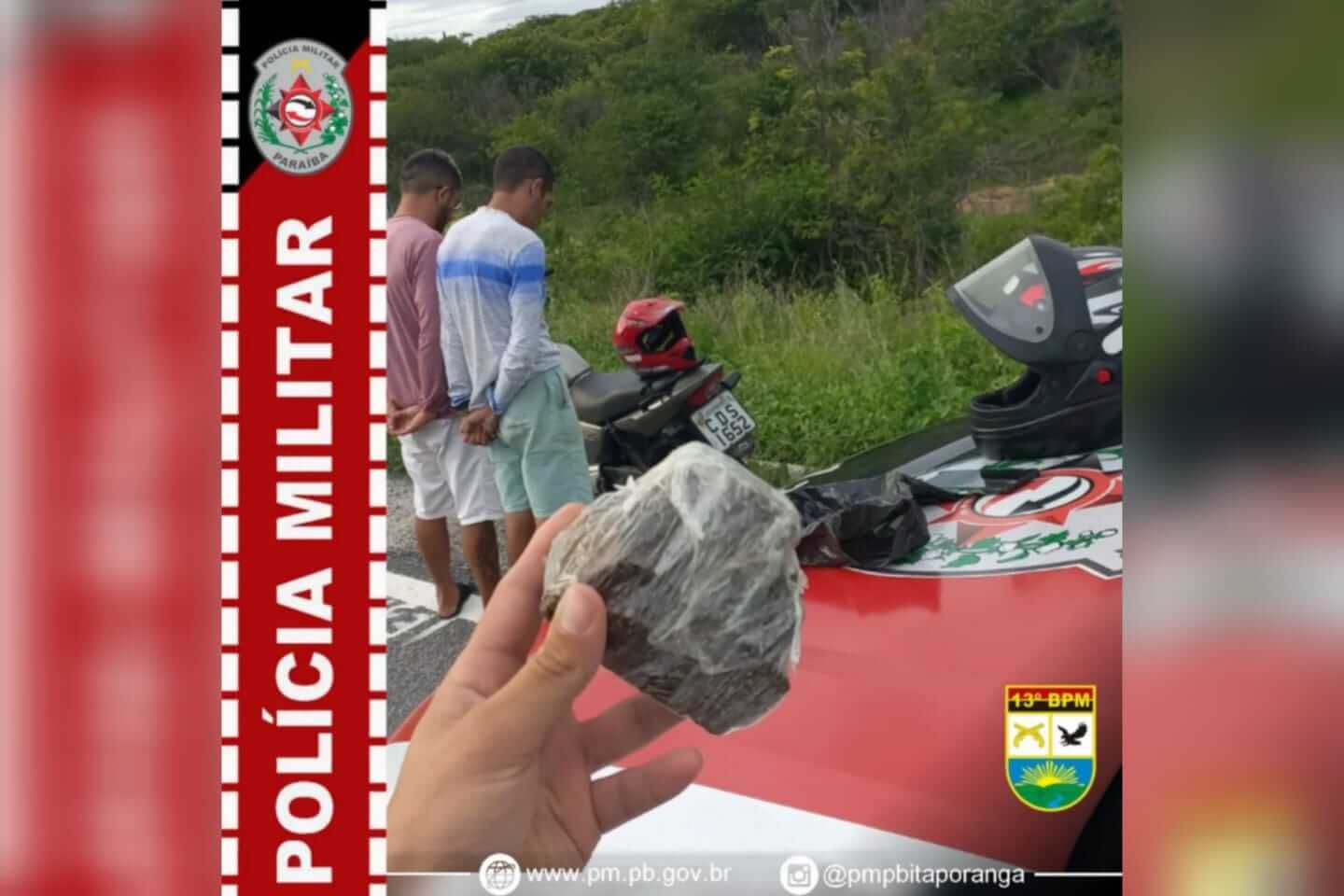 Dois homens são abordados com drogas pela Polícia Militar em Piancó