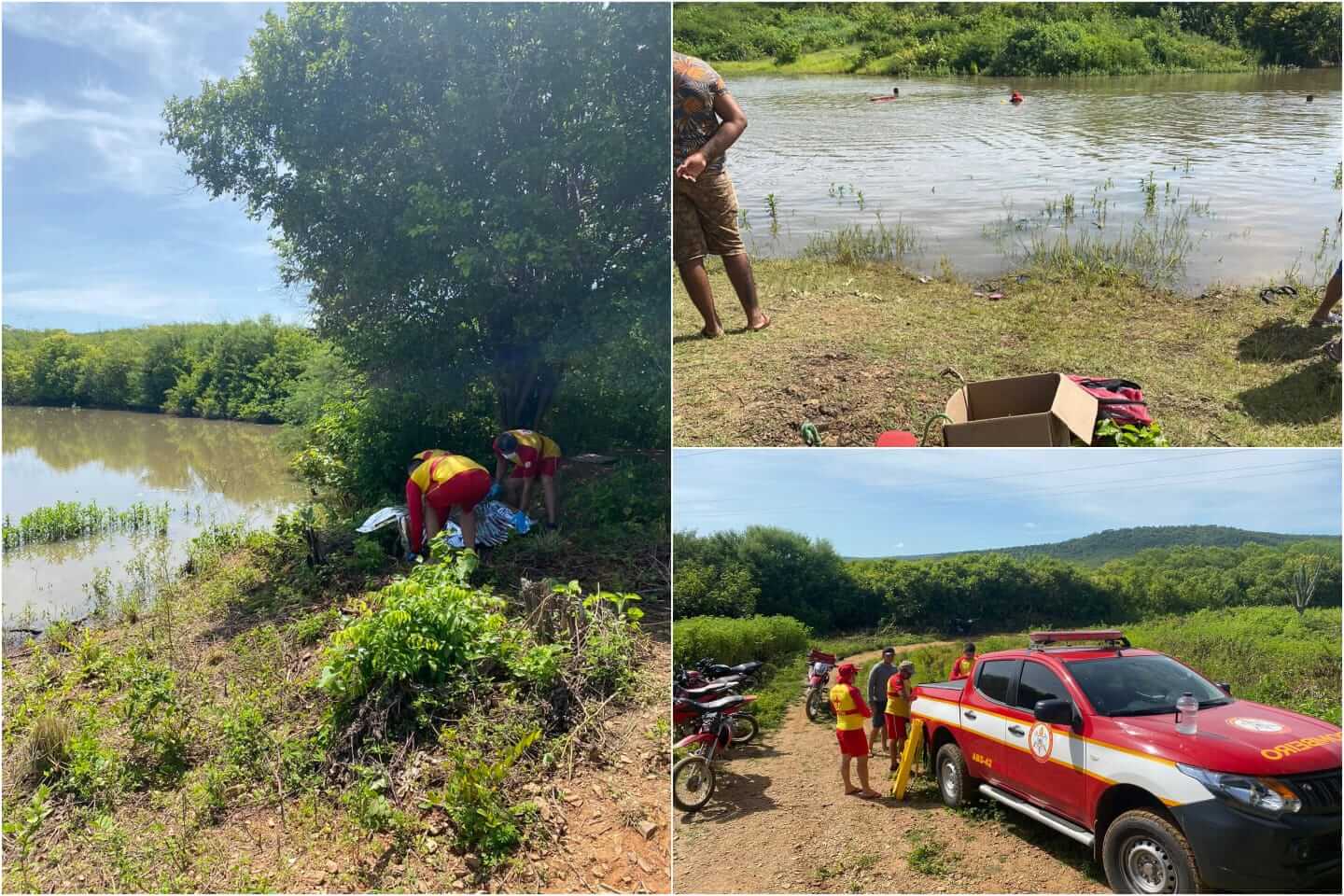 Bombeiros localizam corpo de jovem que sofria de epilepsia e se afogou em açude de Aguiar