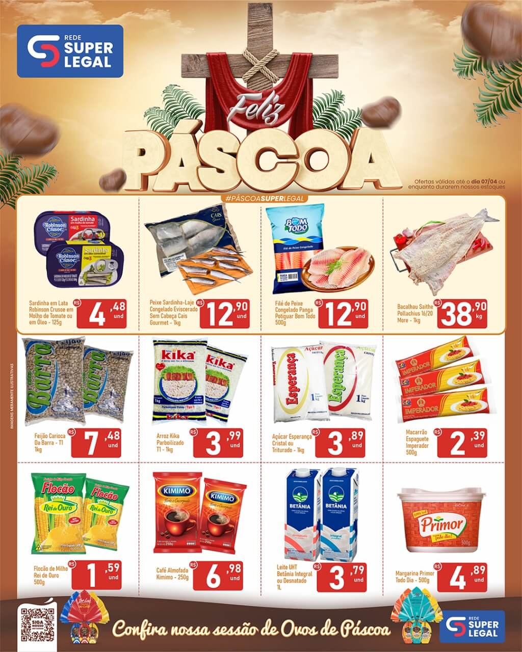 Supermercado Bom Mais, da Rede Super Legal, lança promoção imperdível de Páscoa. Confira os preços