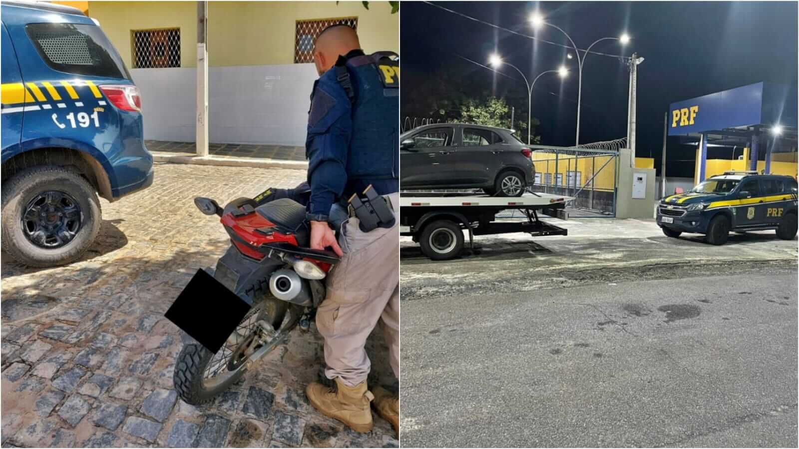 PRF recupera quatro veículos roubados no sertão, litoral sul e agreste paraibano