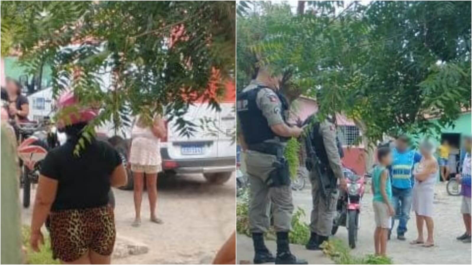 Mulher e criança são atingidas por disparos de arma de fogo em tentativa de homicídio na tarde desta quarta-feira (06), no bairro São Sebastião, em Patos