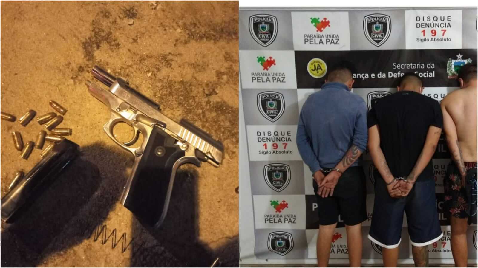 Polícia Civil divulga mais informações sobre prisão em flagrante de três suspeitos de matarem mulher e criança de três anos em Patos