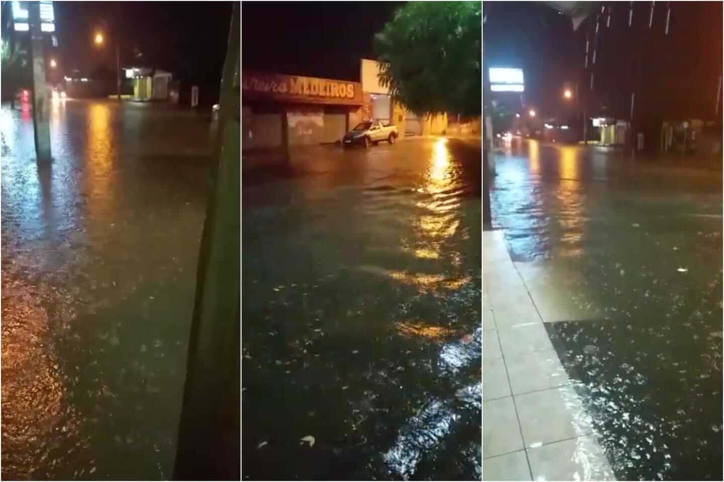 Moradores voltam a conviver com dilema de ruas alagadas após chuvas na noite deste domingo (10), em Patos