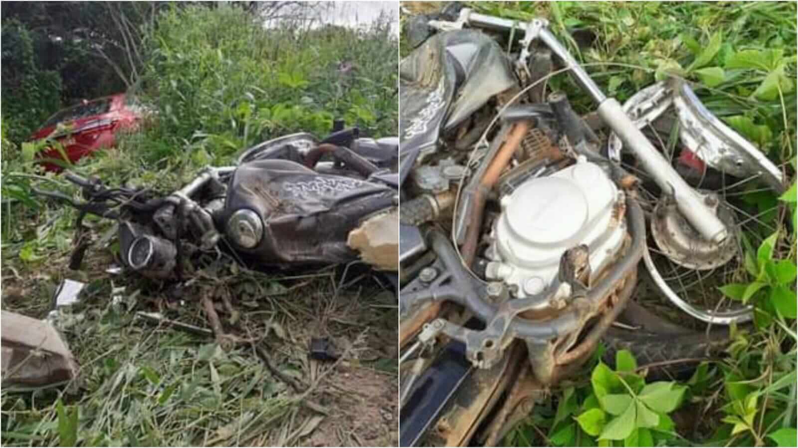 Mãe e filho morrem em grave acidente envolvendo carro e motocicleta na manhã desta segunda-feira (11), na PB-238, entre Desterro e Teixeira
