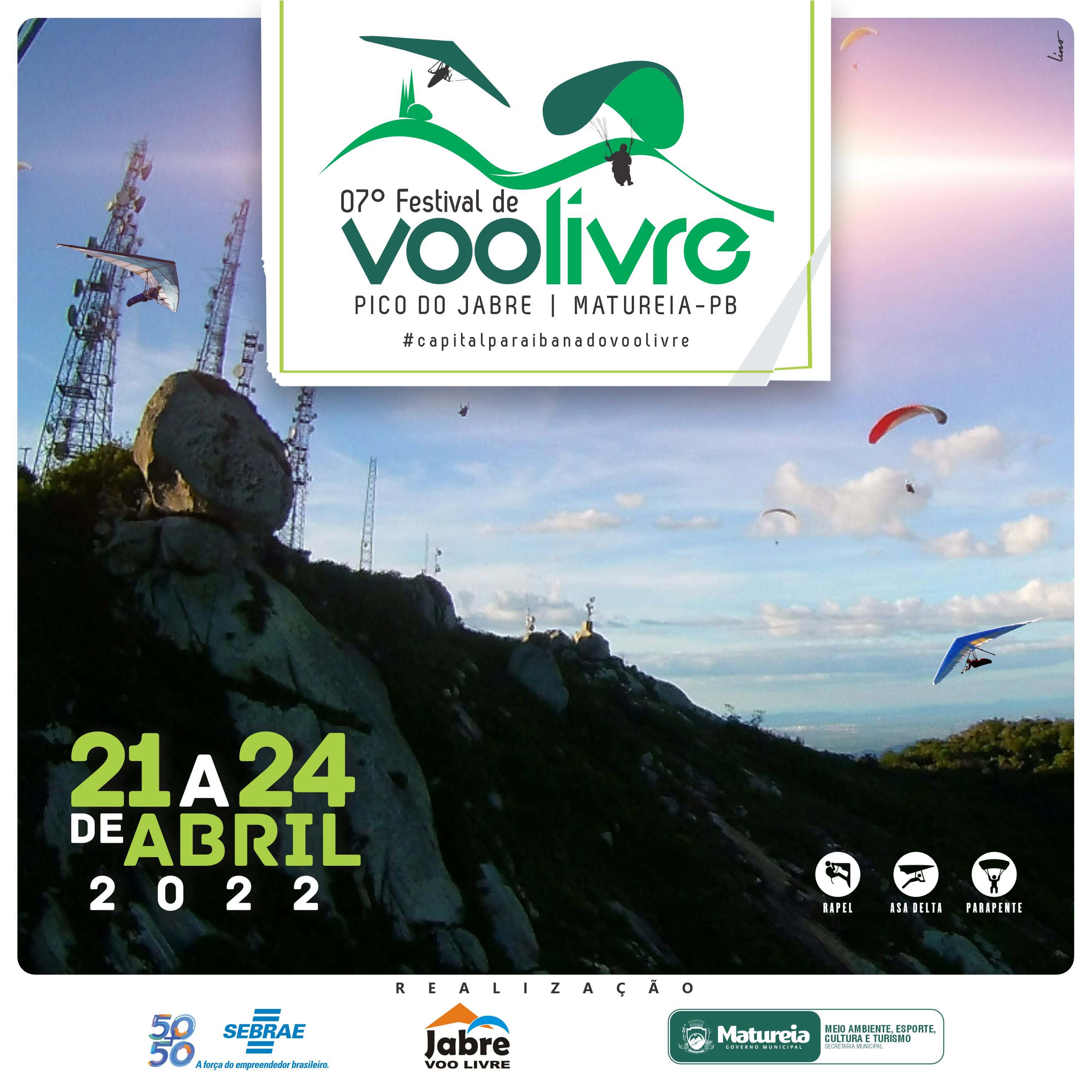 7º Festival de voo livre de Matureia será realizado entre os dias 21 e 24 de abril. Confira