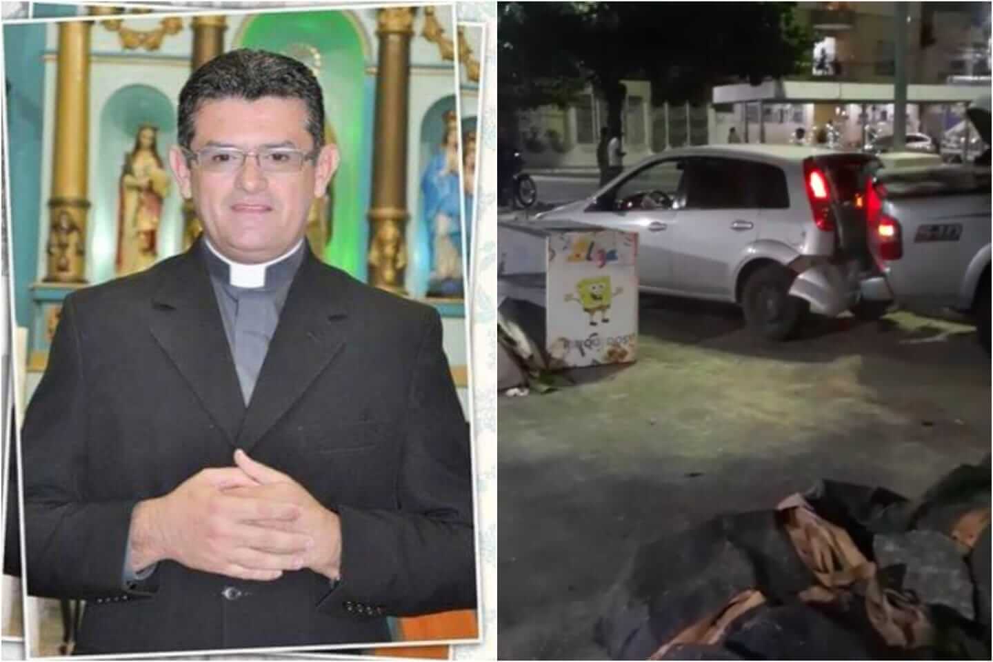 Padre sofre agressões verbais e tem carro danificado em plena praça pública de Teixeira, na noite desta quarta-feira (13). Vídeo
