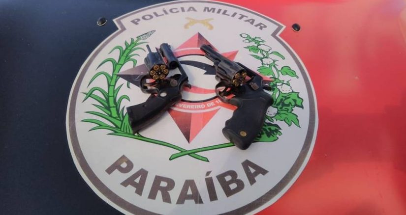 Polícia Militar apreende dois revólveres calibre 38 e cumpre mandado de prisão no Vale do Piancó