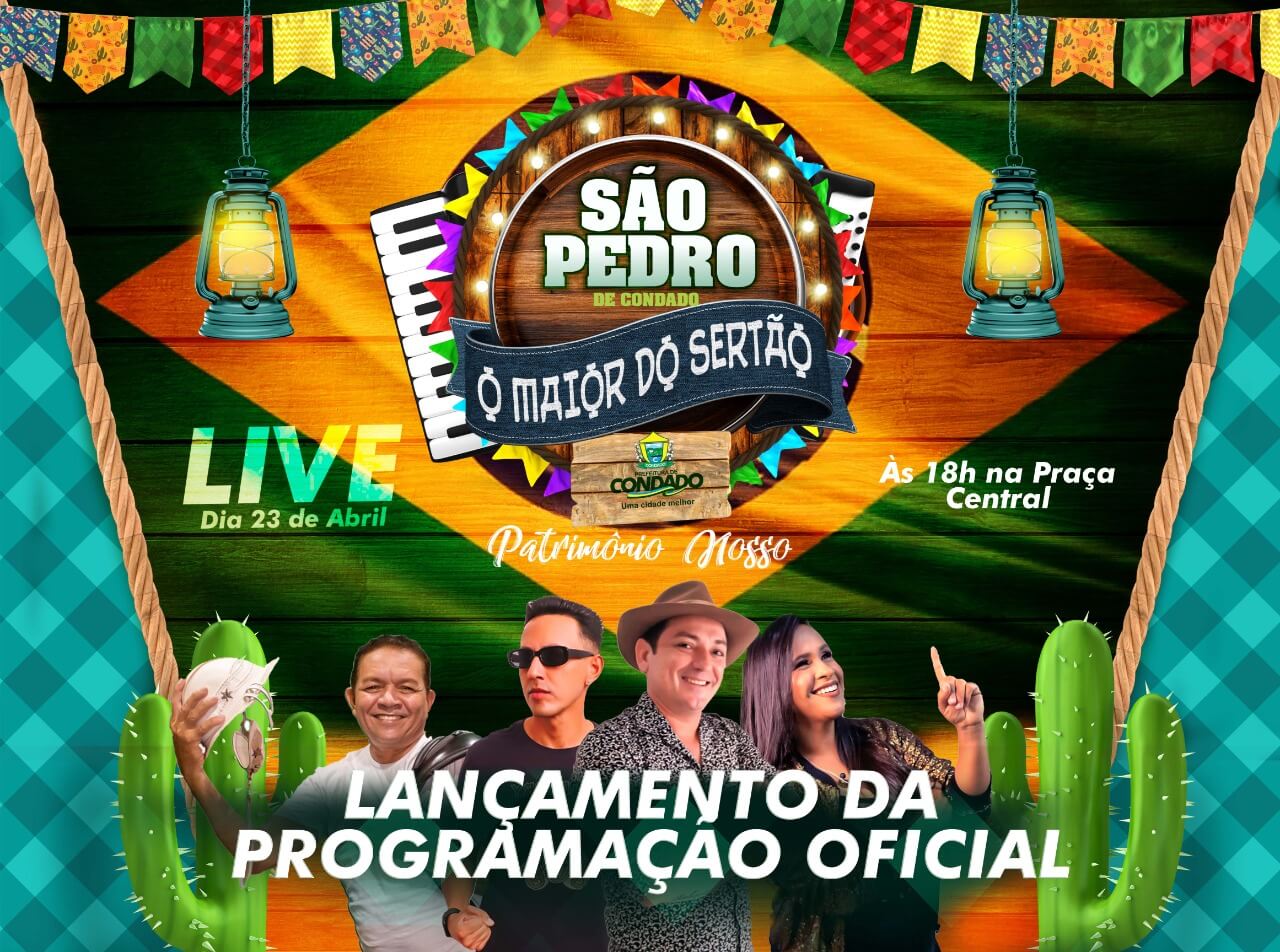Programação oficial do São Pedro de Condado será divulgada no próximo sábado (23). Confira