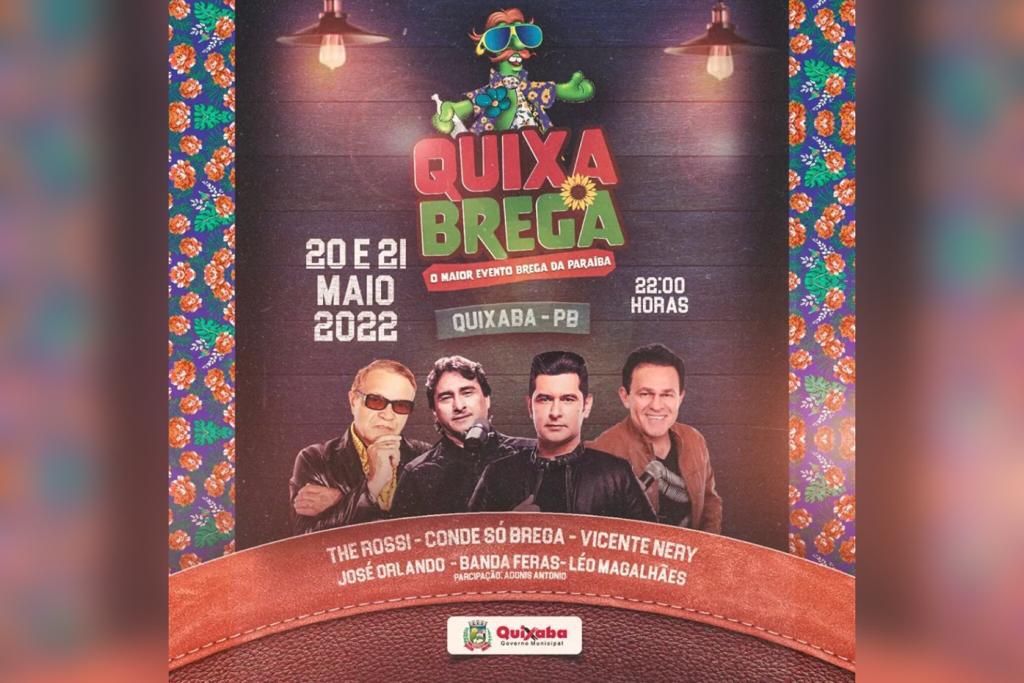 Quixabrega acontecerá nos dias 20 e 21 de maio e contará com shows de Vicente Nery e Léo Magalhães. Confira a programação completa