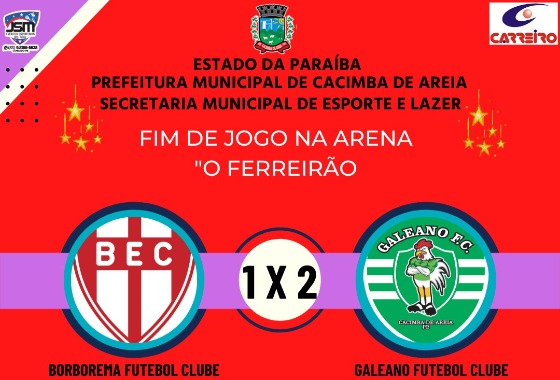 Clássico local agita o fim de semana no Campeonato Municipal de Cacimba de Areia