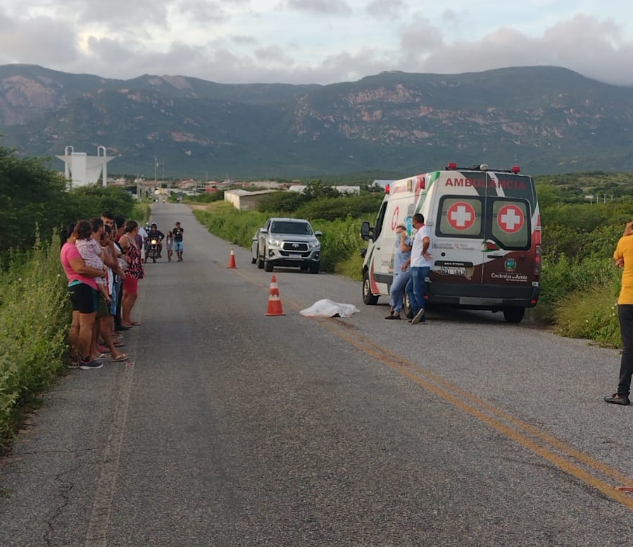 Acidente com vítima fatal é registrado próximo a Cacimba de Areia. Homem é atropelado enquanto fazia caminhada