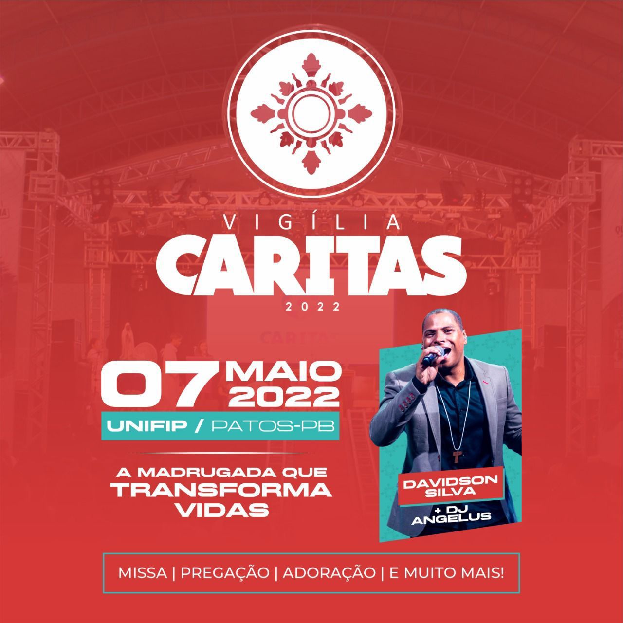 O Projeto Madre Teresa de Calcutá tem realizado nos últimos anos a “Vigília Caritas”, hoje, a maior vigília eucarística da Paraíba.