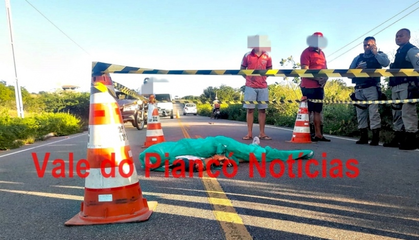 Idoso de 68 anos morre vítima de atropelamento enquanto caminhava na PB-386, em Conceição