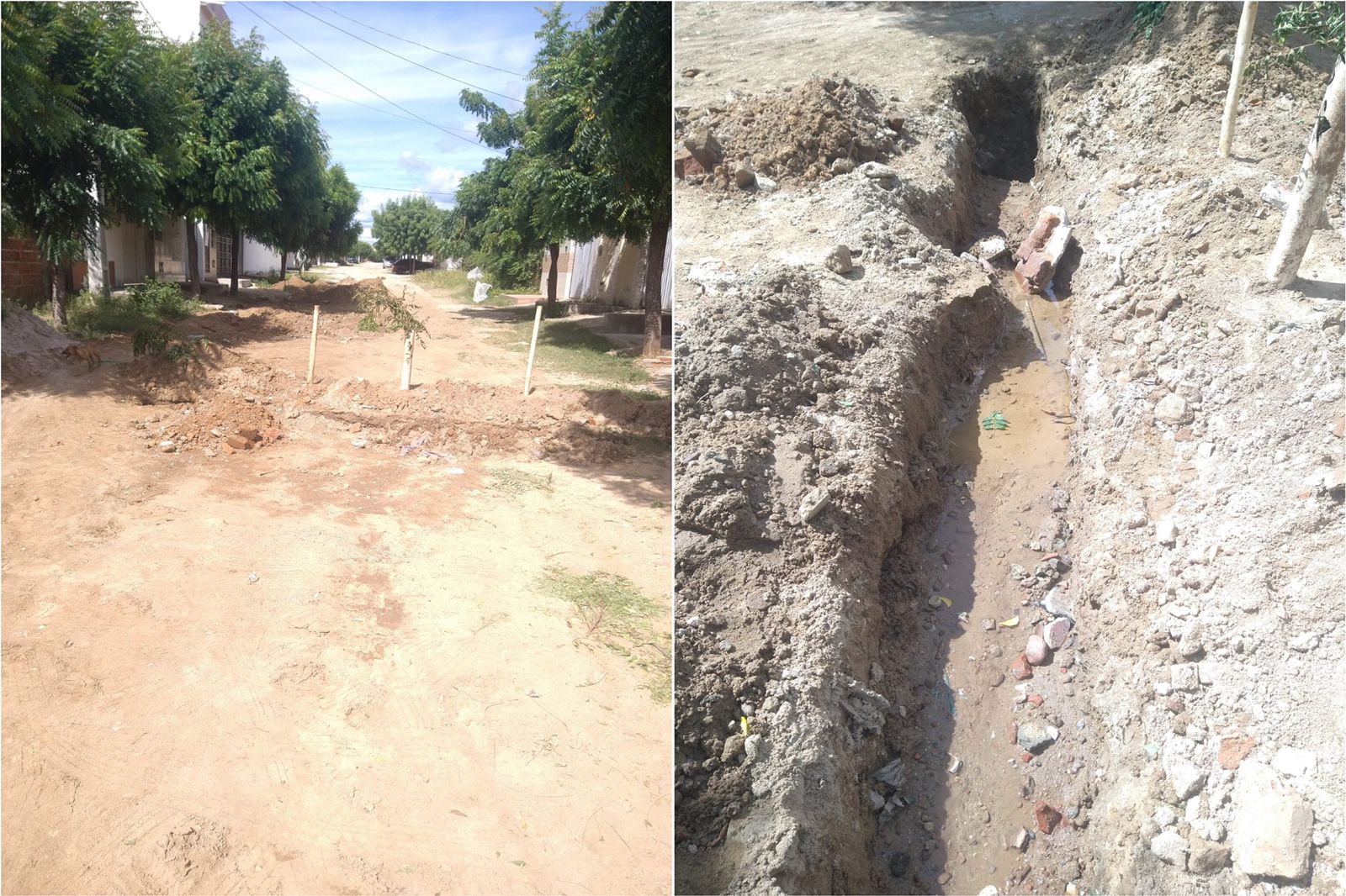 Internauta denuncia tubulação estourada que está desperdiçando água potável no bairro do Jatobá e cobra providências da Cagepa