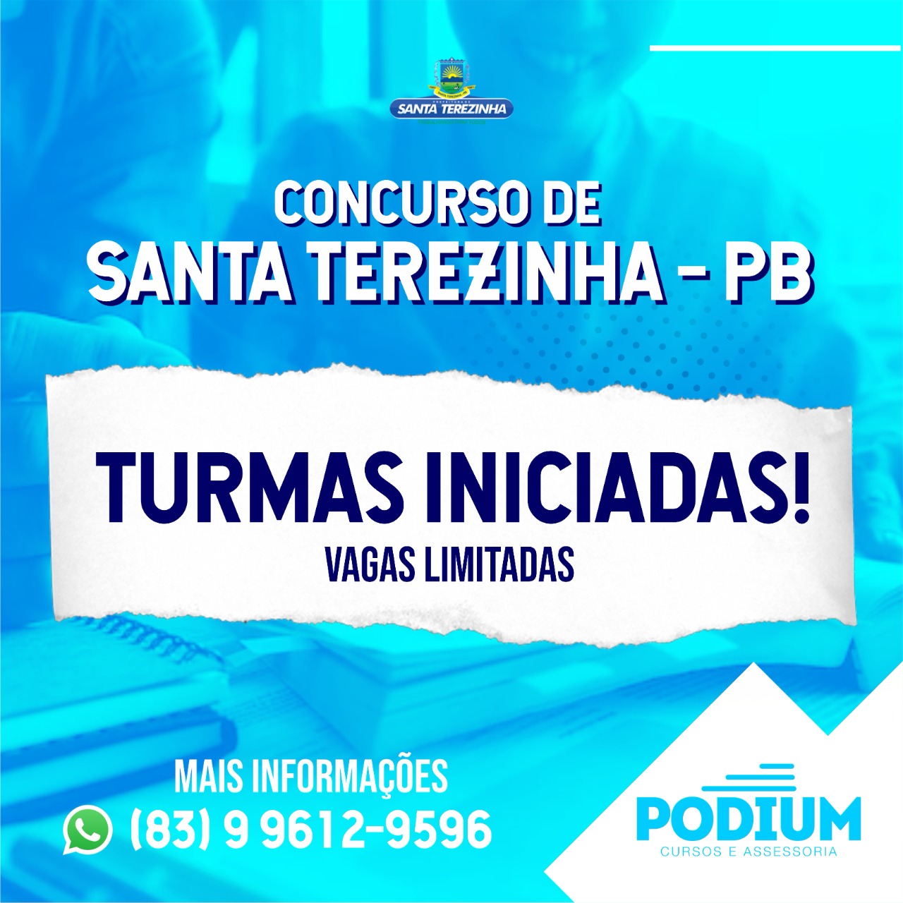 Cursinho Preparatório para o Concurso Público da Prefeitura de Santa Terezinha tem início em Patos