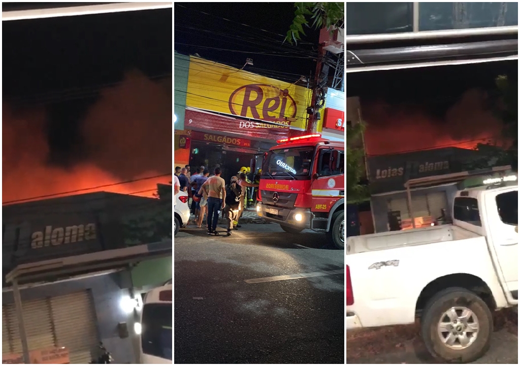 Bombeiros são acionados para controlar princípio de incêndio em estabelecimento comercial no centro de Patos na noite desta quarta (11)