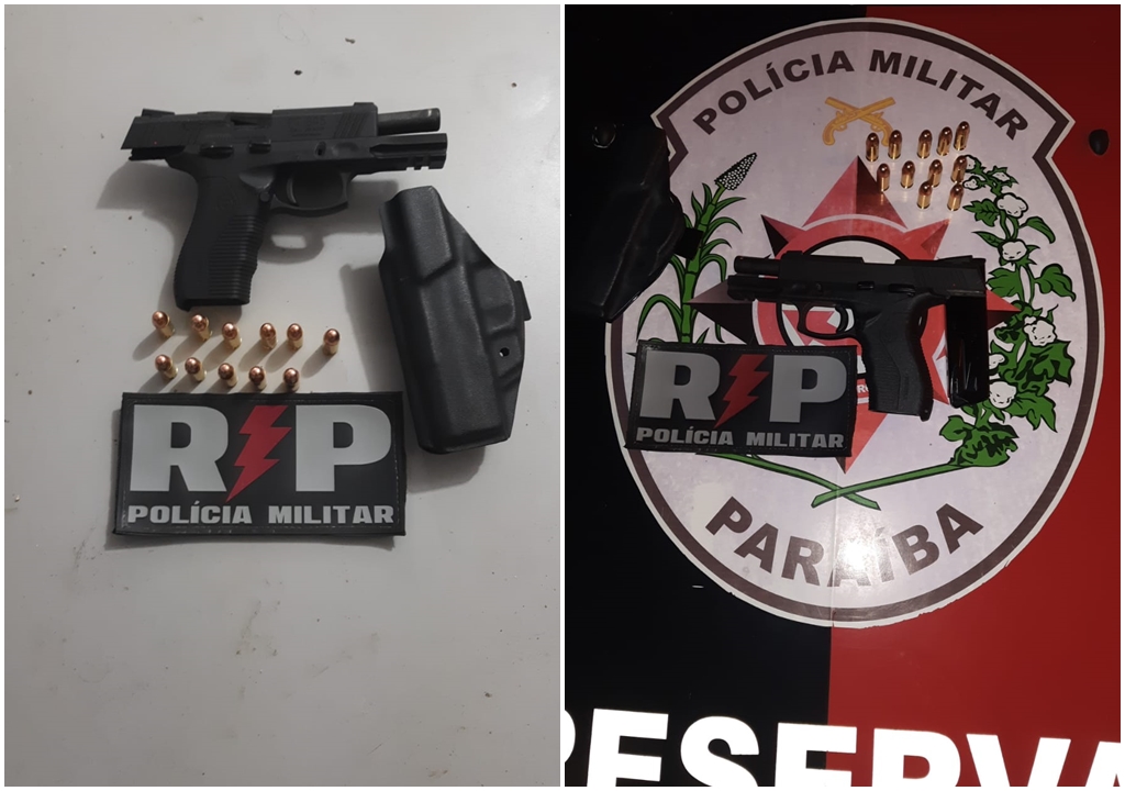 Homem suspeito de efetuar disparos de arma de fogo em Piancó é preso pela PM em Patos, na madrugada deste sábado (14)