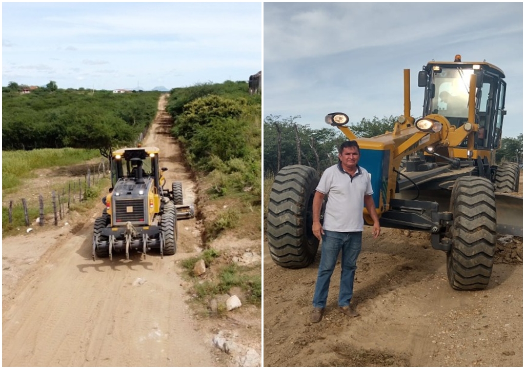 Cacimba de Areia inicia os trabalhos de recuperação e melhorias das estradas vicinais do município