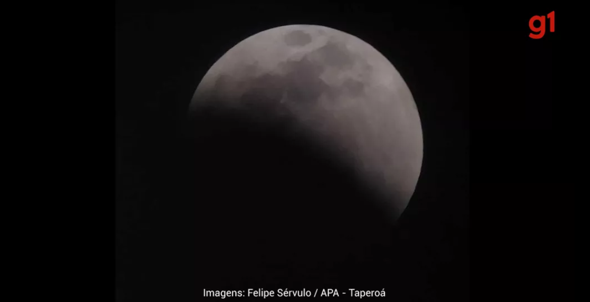 Veja como foi o eclipse lunar registrado por astrônomos profissionais e amadores da Paraíba