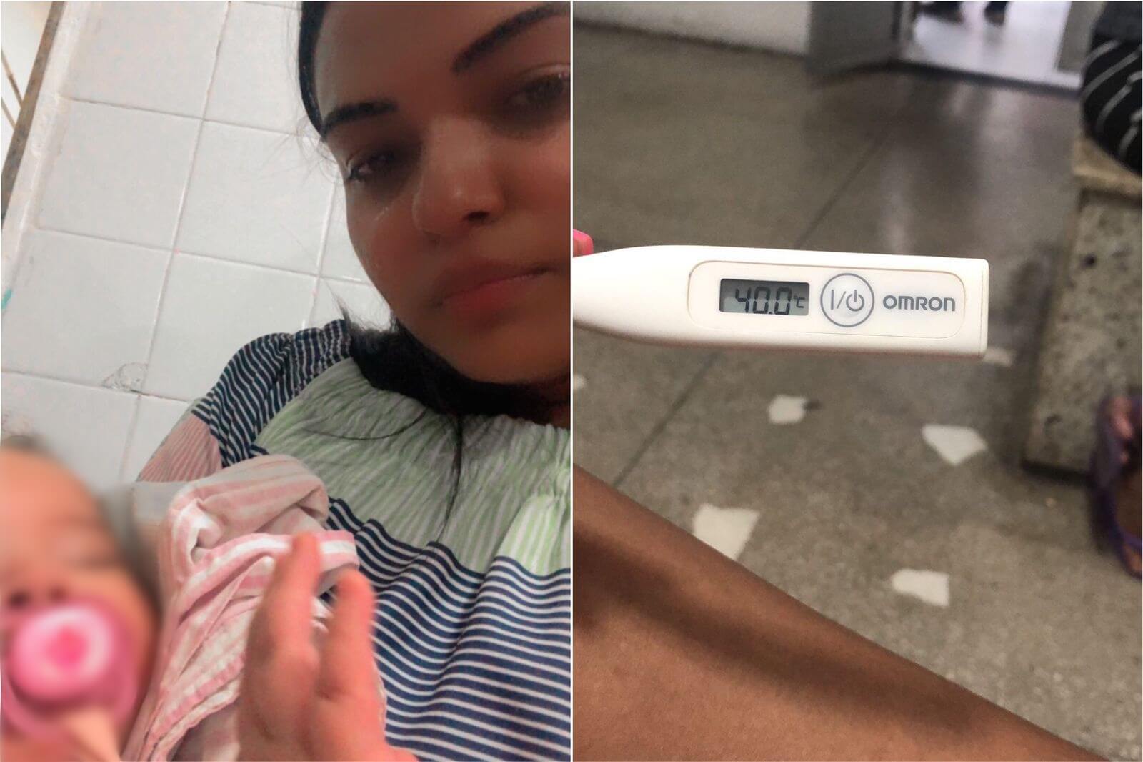 Mãe denuncia que tenta atendimento no Hospital Infantil desde sexta-feira (13) para filha de 10 meses que está doente e com febre alta; direção se posiciona