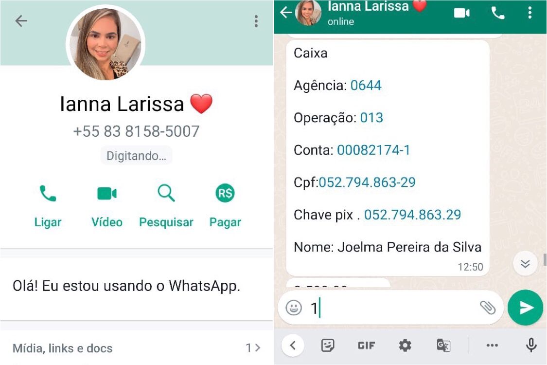 Empresária patoense faz alerta a respeito de uma pessoa que está se passando por ela e tentando aplicar golpes no WhatsApp