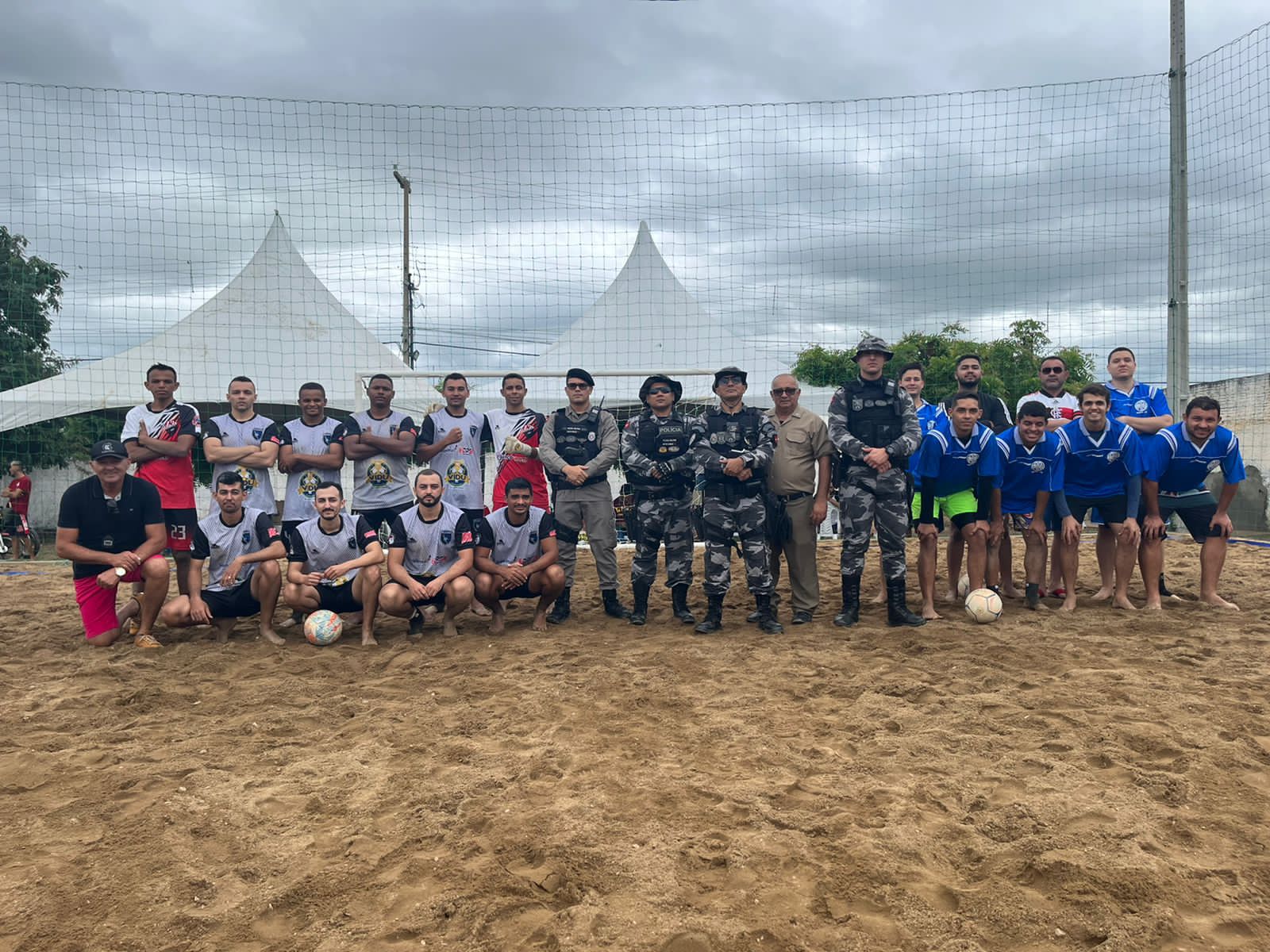 Polícia Militar realiza torneio de futebol e vôlei de areia na sede da 3ª Companhia de Polícia, em Piancó