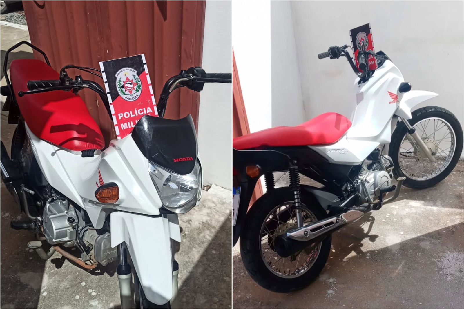 Polícia Militar recupera em Santa Luzia-PB, motocicleta roubada