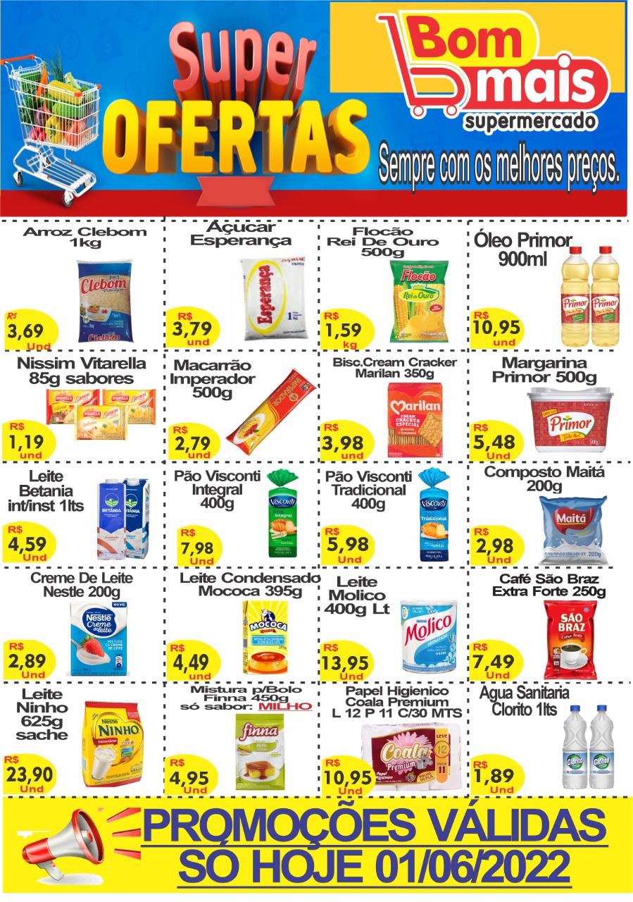 Bom Mais Supermercado lança promoção Arraiá do Super Legal, com show de preços baixos. Confira