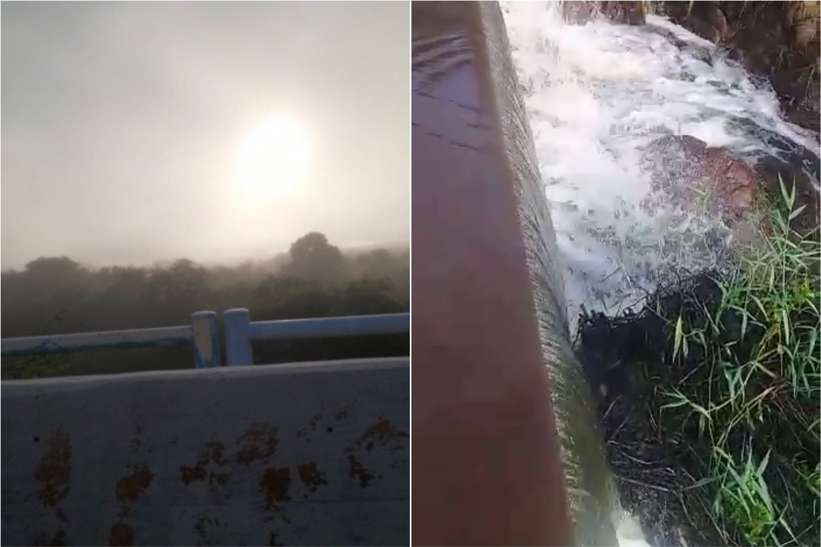 Patos amanhece sob neblina e temperatura de 20ºC neste sábado (04); Açude do Tubarão volta a transbordar levando água para o Açude do Jatobá; vejas as imagens
