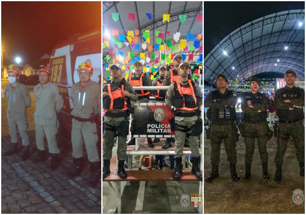Forças de segurança garantem tranquilidade de eventos neste sábado (04), em Patos, São José de Espinharas e Santa Terezinha