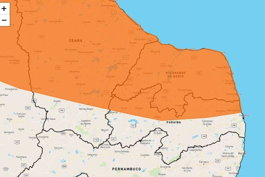 Inmet emite alertas de chuva intensa para Patos e vários municípios da Paraíba. Confira a lista