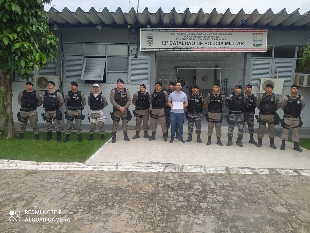 Polícia Militar homenageia em Itaporanga, o Soldado PM Matheus Wesley Nascimento, que passará a compor os quadros do Departamento Penitenciário Nacional em Brasília