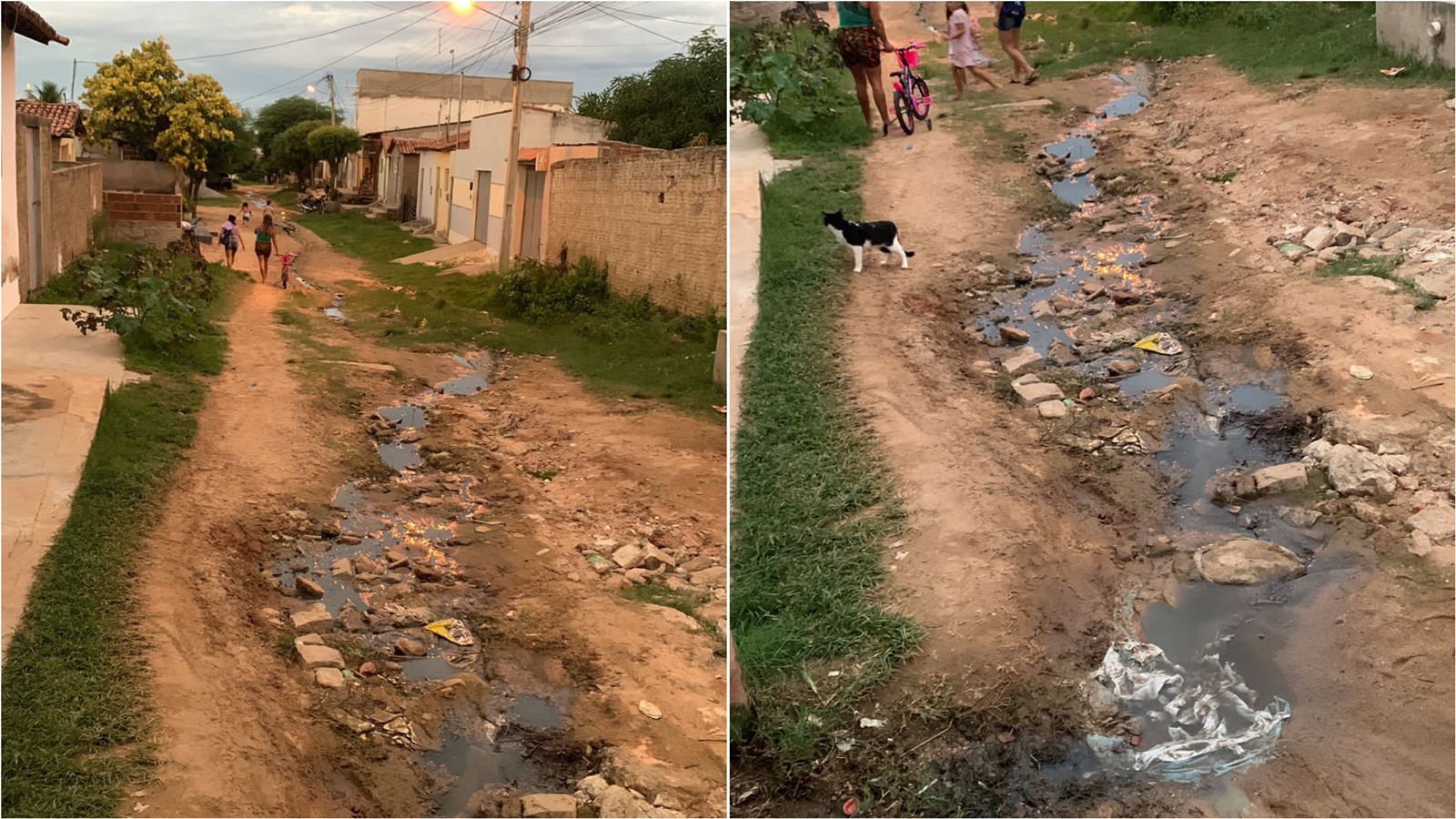Moradores da Rua Antônio Martins, no bairro Bivar Olinto, reclamam de galeria estourada e cobram providências da prefeitura