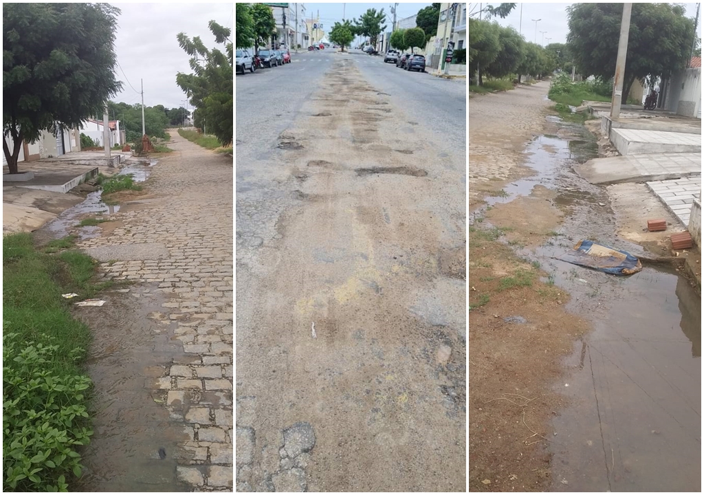 Vereador Josmá Oliveira diz que enquanto asfaltam o Terreiro do Forró, ruas de Patos continuam em meio a buraco e lama